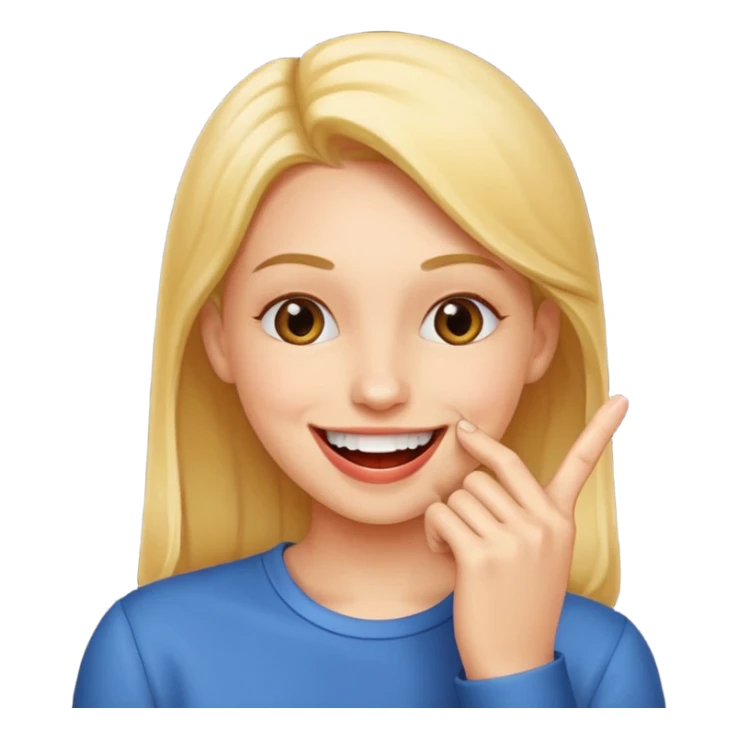 smily that is biting his finger after getting a compliment sticker