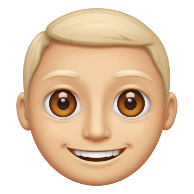 Smiling with eye bags sticker