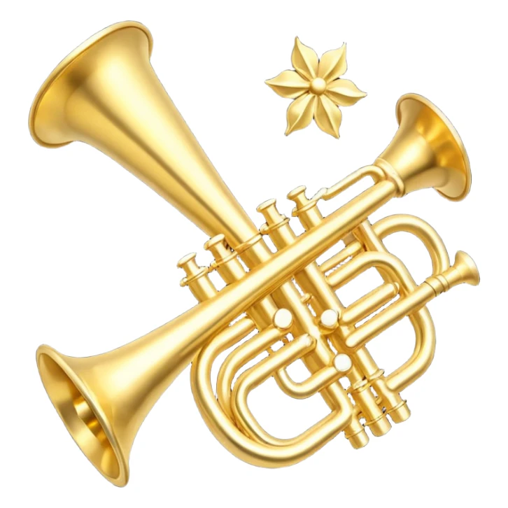 Cross and trumpet with on it with the letters SE  sticker