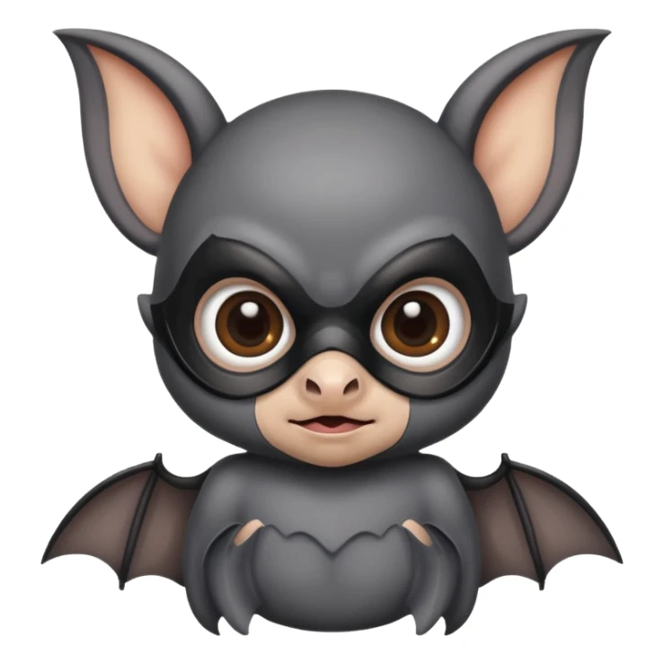 cute baby bat with mask sticker