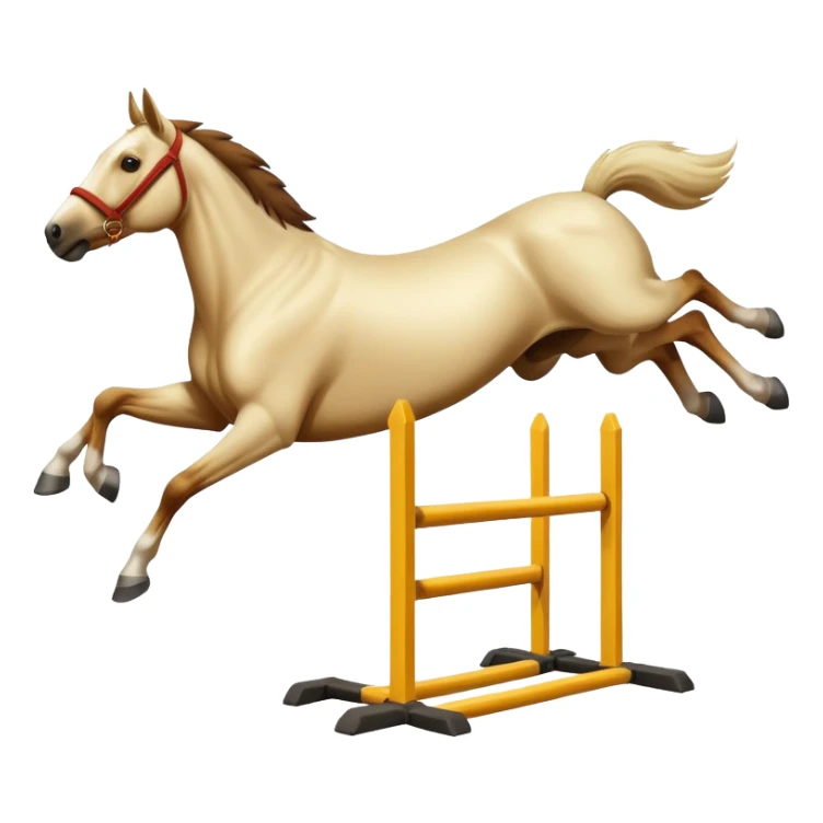 horse jumping over a dog sticker