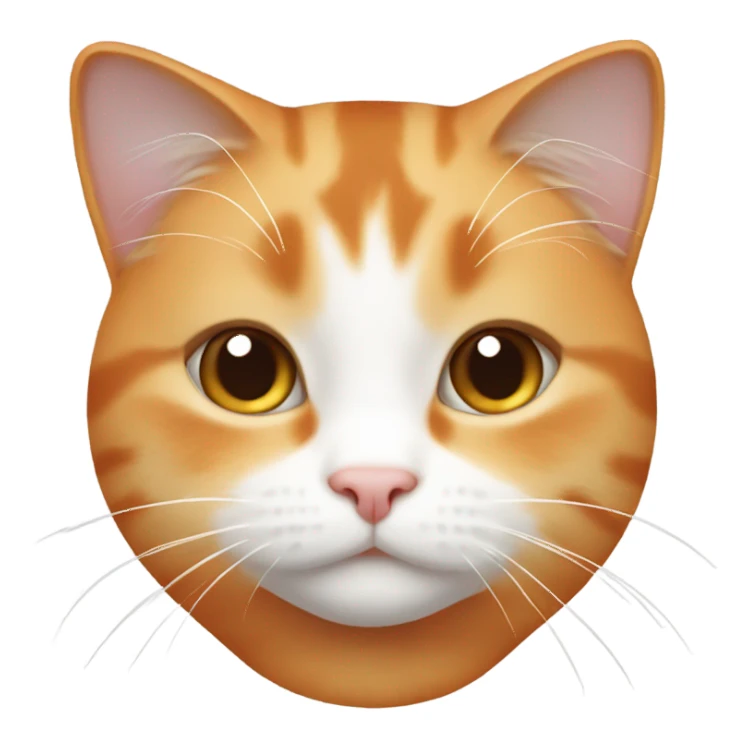 orange and white girl cat that is slightly chubby  sticker