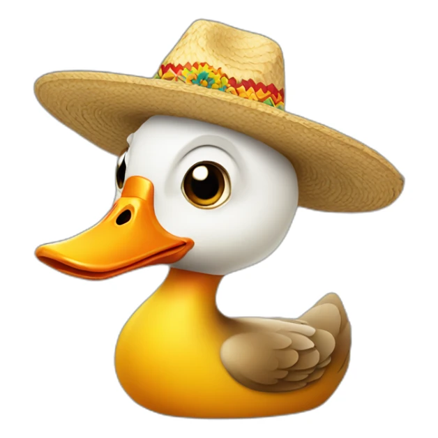 duck wearing a sombrero sticker