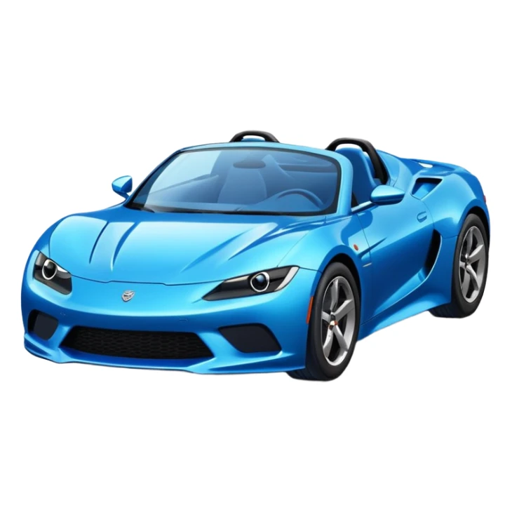 blue sports car sticker