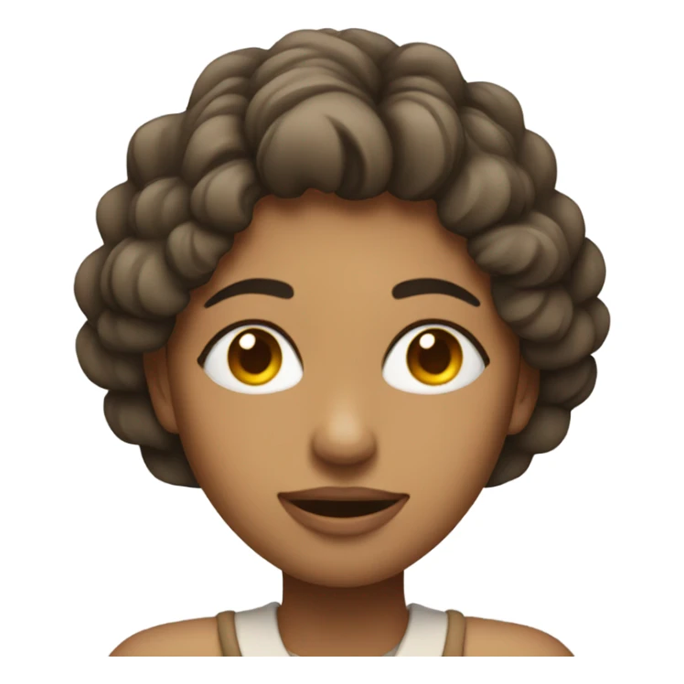 woman, facial expression, relieved, eyes closed sticker