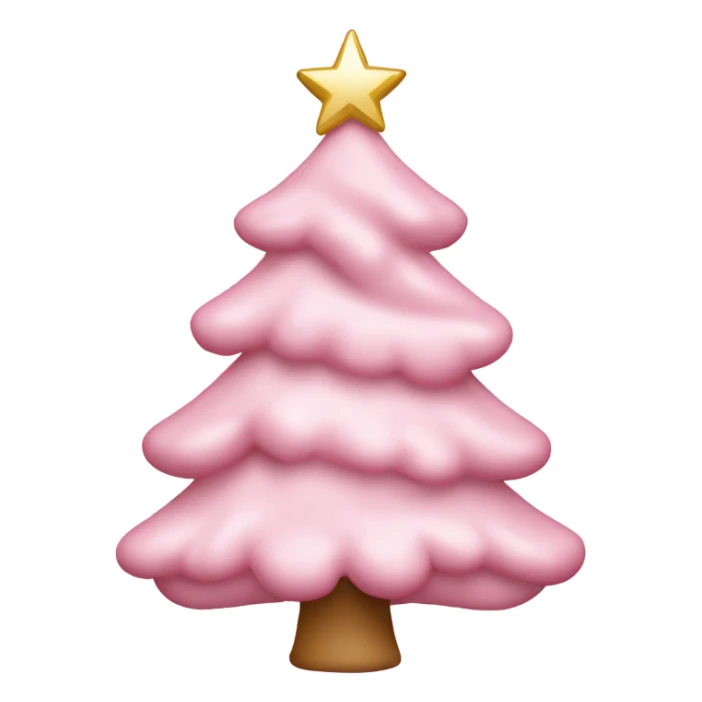 Light pink Christmas tree with ornaments  sticker