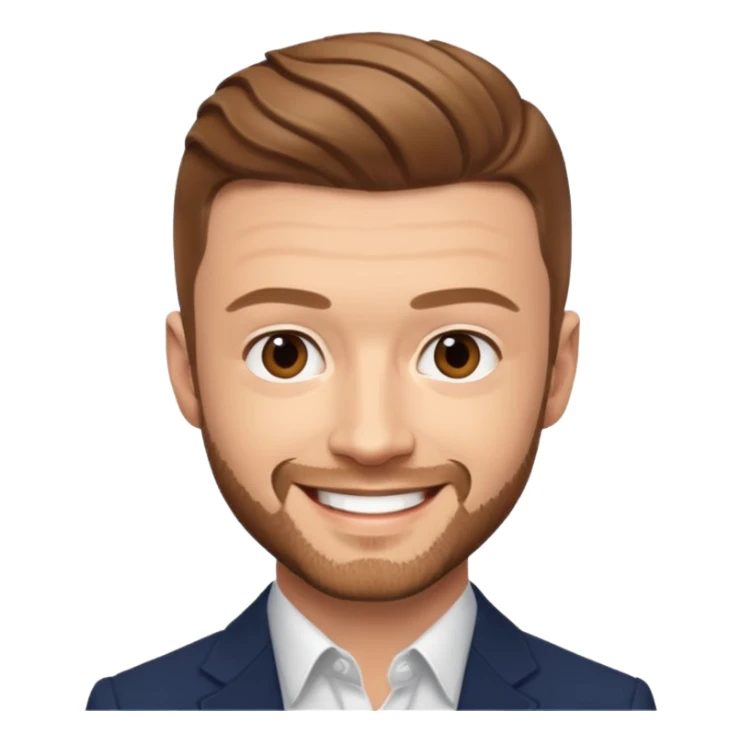 Justin Timberlake with light brown hair sticker