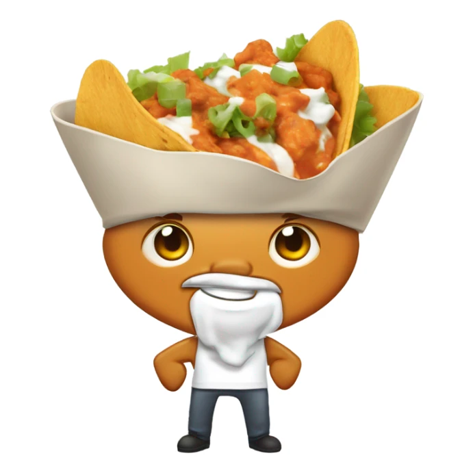 buffalo chicken tacos with cheese and sour cream sticker