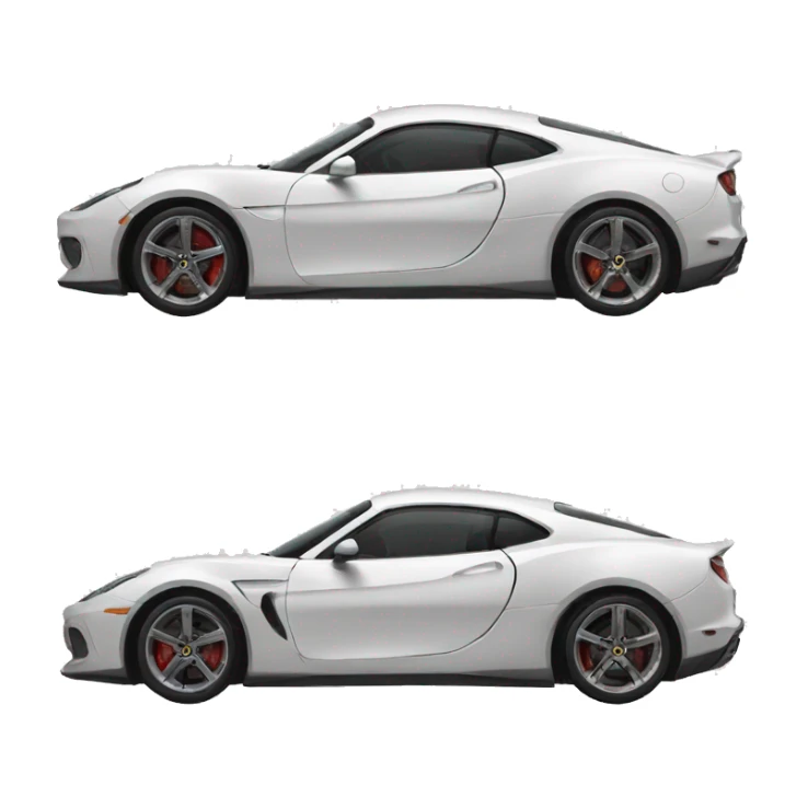 sports car on white background sticker