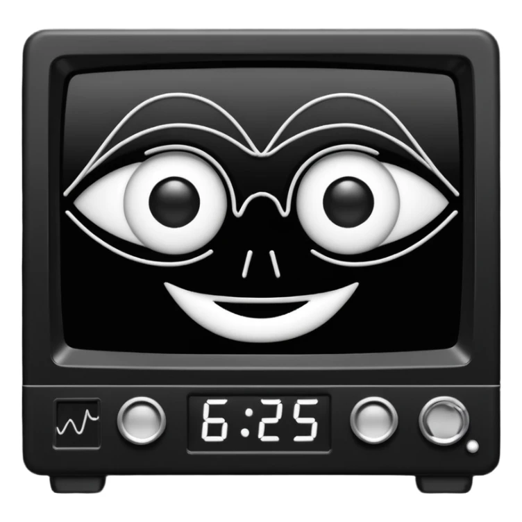 monochrome blanc sur noir, style tv 80s osciloscpope wireframe, pack complet de toute les émotions, yeux et bouche seulement, sticker