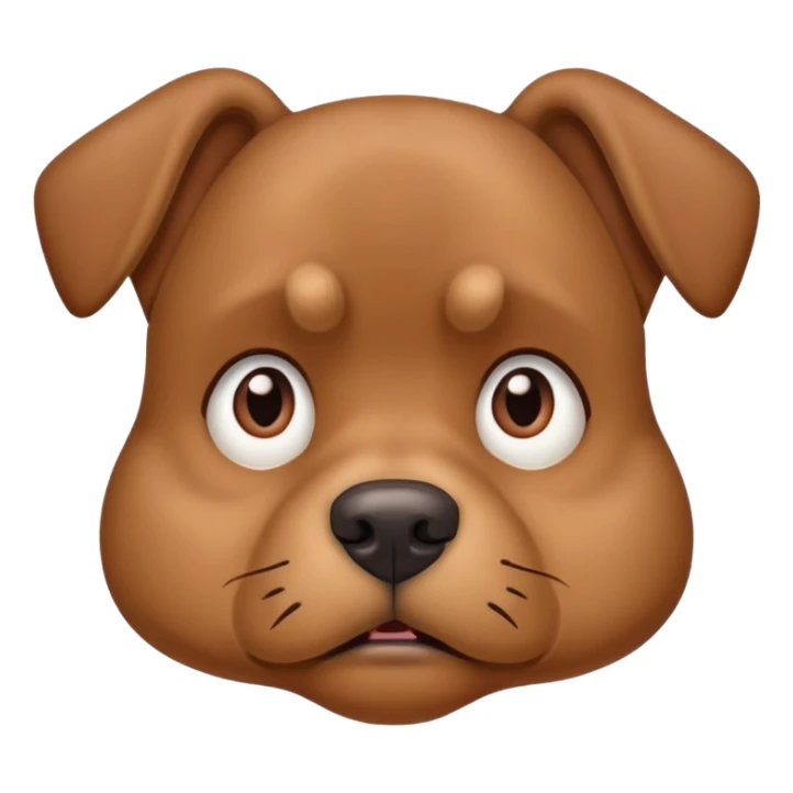 brown sharpey dog with a displeased face sticker