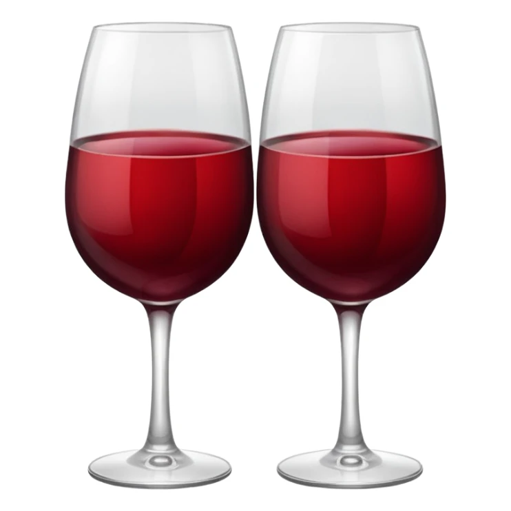 2 red wine glasses are knocked against each other sticker