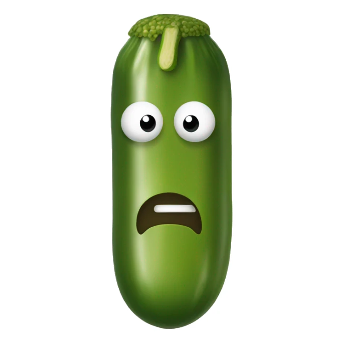 Show me a pickle covered at the end with milk sticker