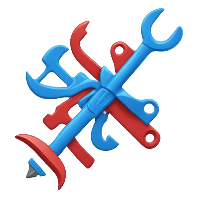 tool on an app icon that is blue andred and lively sticker
