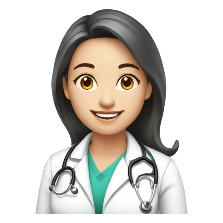young european doctor-woman-happy sticker