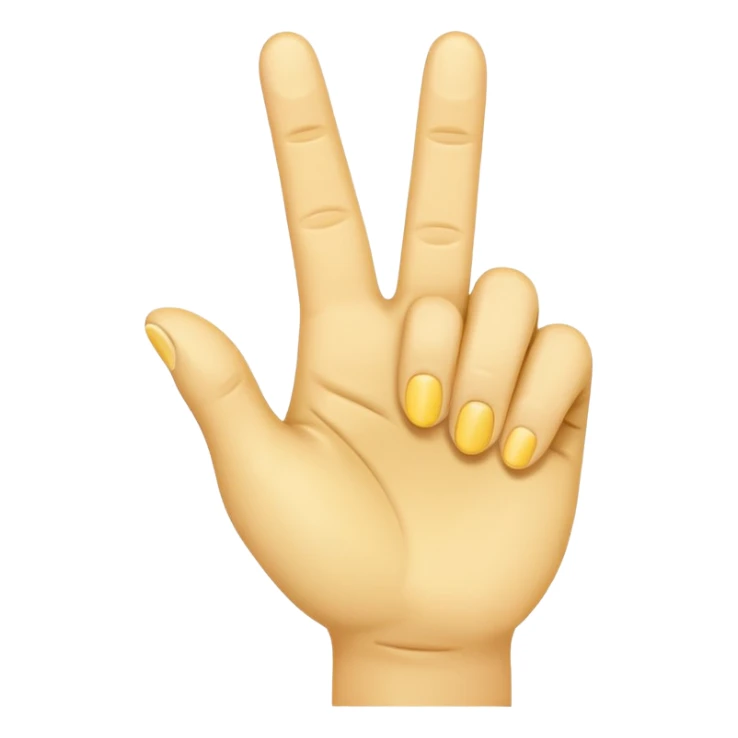 yellow 5 finger emoji, index finger extended, remaining finger folded, pointing to someone, poking hand sticker