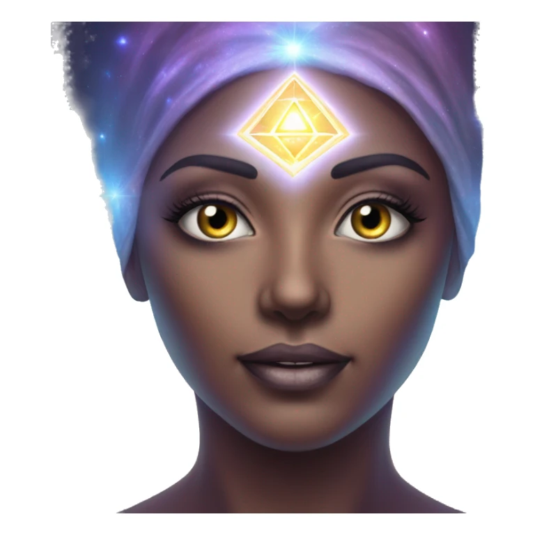 Pleiadian radiant glowing diva woman female third eye sticker