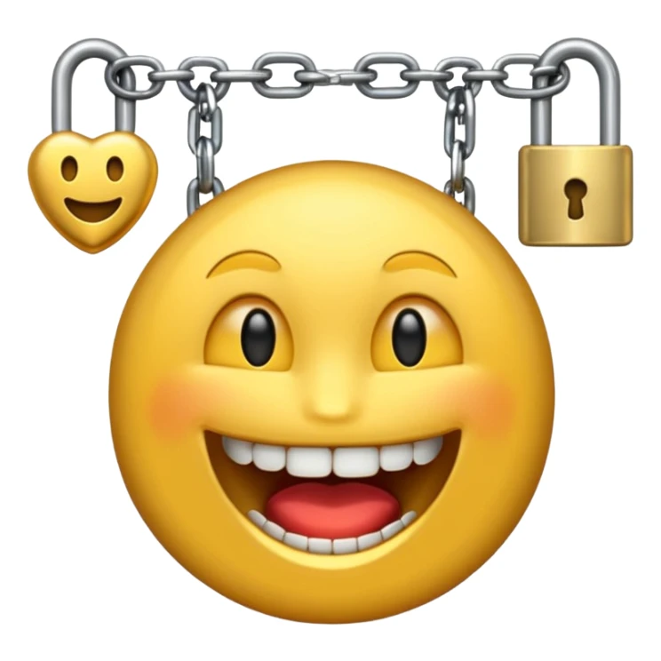 Emoji con dientes de oro y cadenas de oro sticker