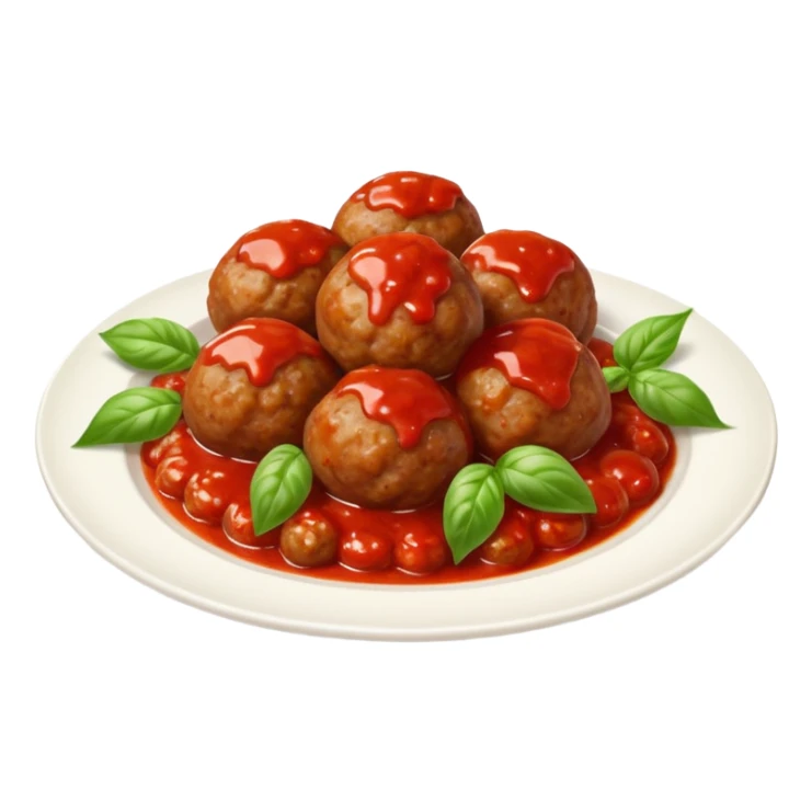 a plate of meatballs sticker