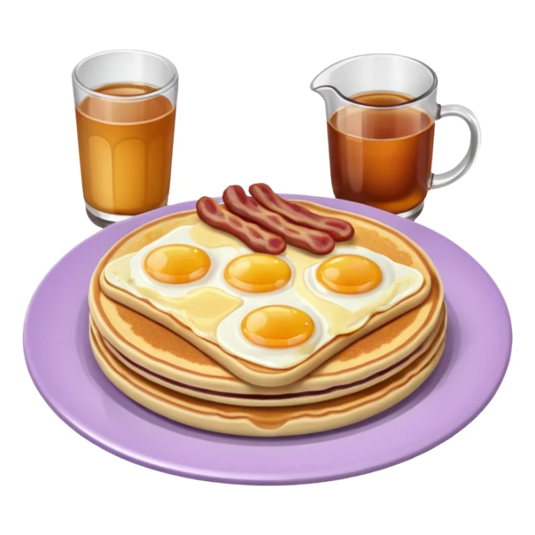 Breakfast in pale purple dishes sticker