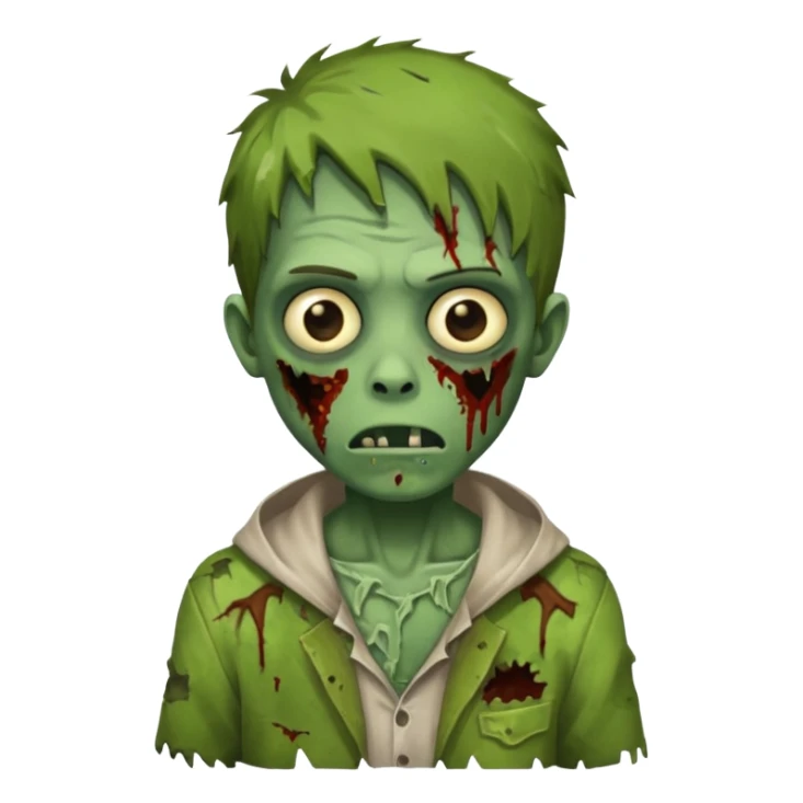 quero um emoji de um menino com pele de zumbi sticker
