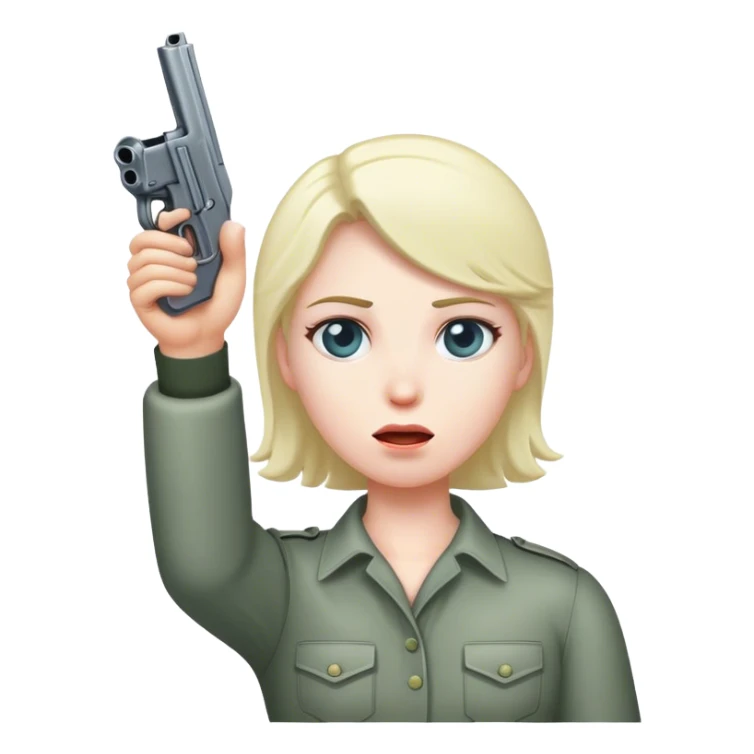 a person putting a gun up to their head sticker