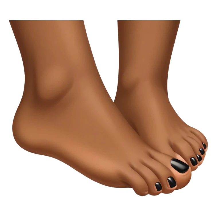 a foot toes with black toenail sticker