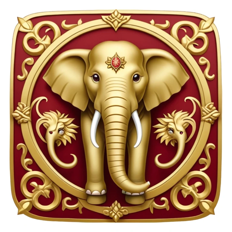 Game of thrones style elephant Sigil in Lannister Colors sticker