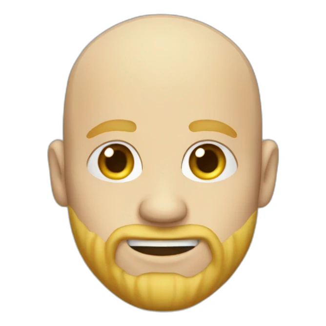 bald with blonde beard and earings sticker
