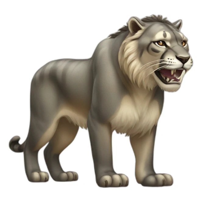 full body of a smilodon sticker