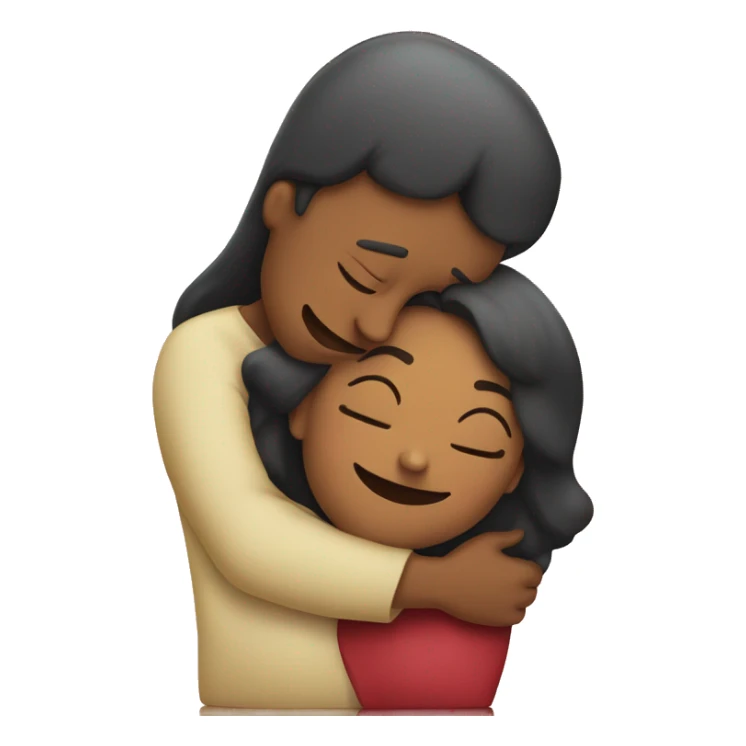 Heart hugging a woman and kissing it on the cheek  sticker