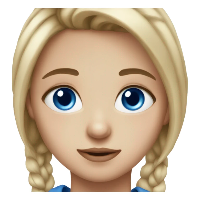 portrait of a girl with blue eyes sticker
