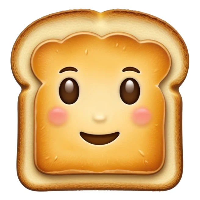 A piece of toast sticker