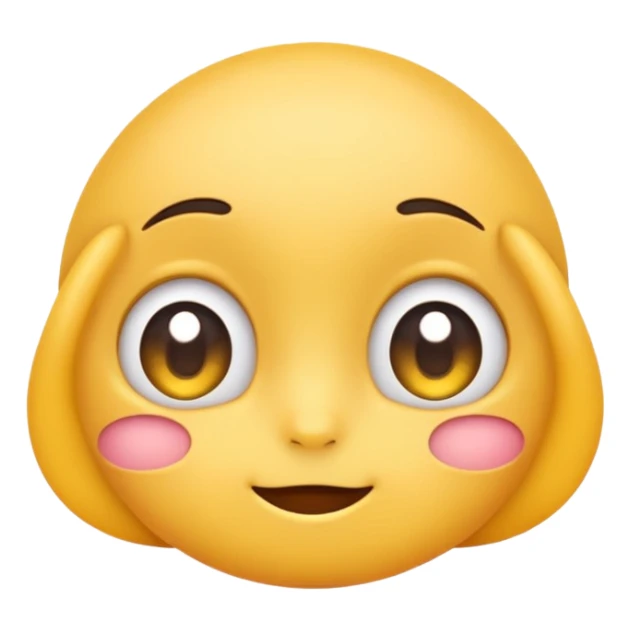 Make a cute shy 😌 in this emoji not a human i need  sticker