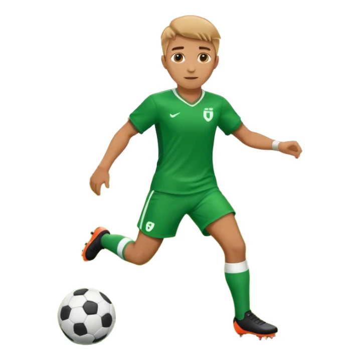 High resolution full body of a soccer player sticker