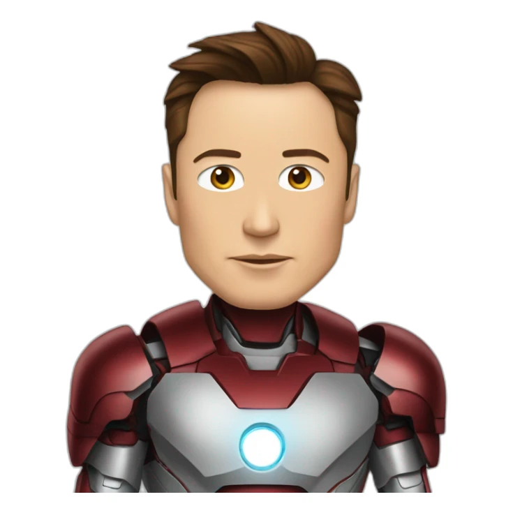 elon musk in iron man suit sticker