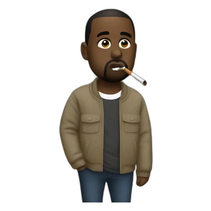 Kanye west smoking sticker