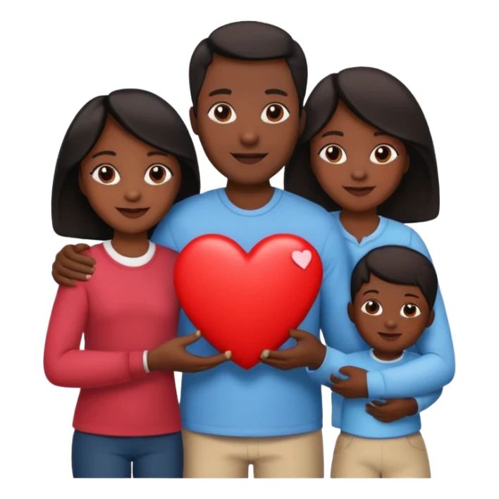 family black heart sticker