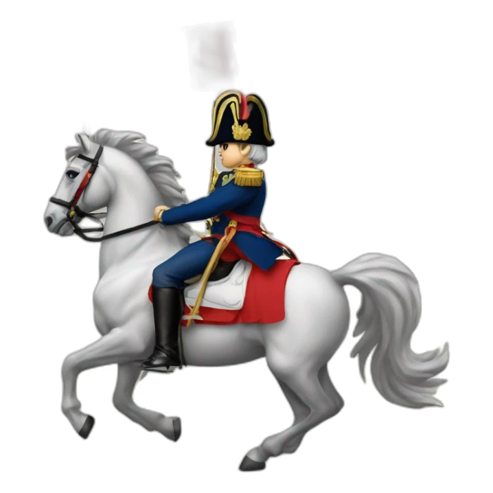Napoléon on the horse with french flag sticker