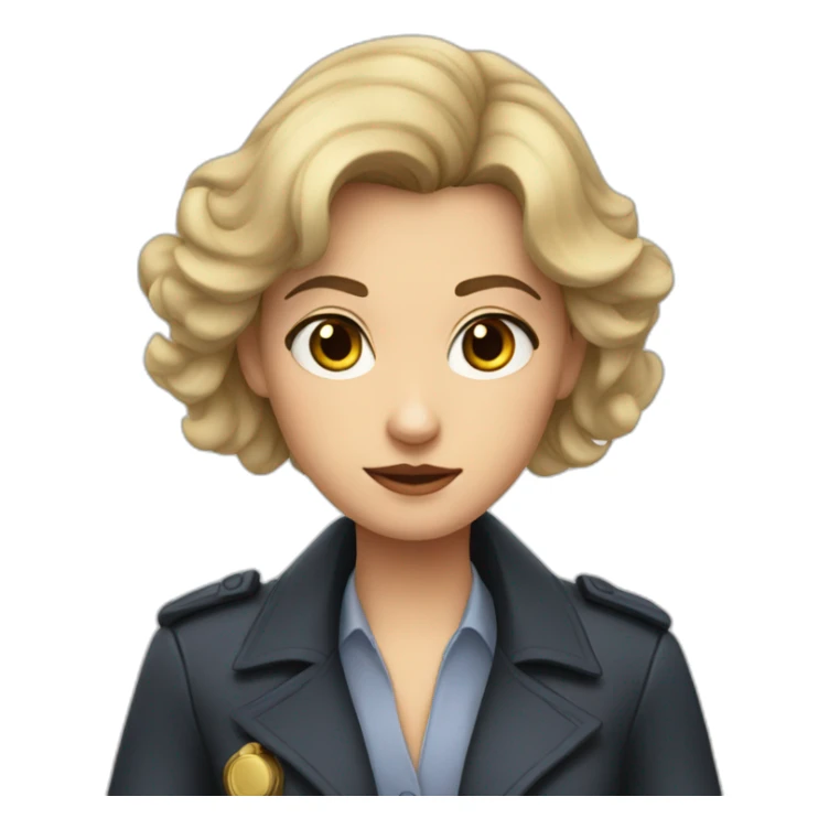 Detective Vlada with dark hair sticker