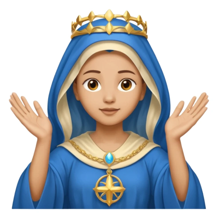 Nossa senhora das graças com aura e mãos abertas  sticker