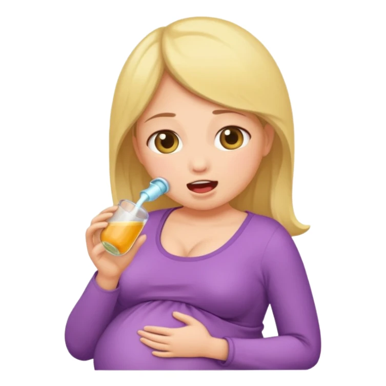 Pregnant women swallowing people sticker