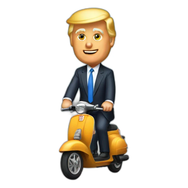 donald trump on scooter sticker