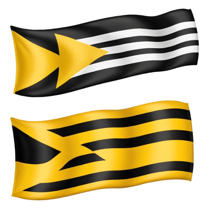 three horizontal stripes: black (top), white (middle), and yellow (bottom) garifuna flag sticker