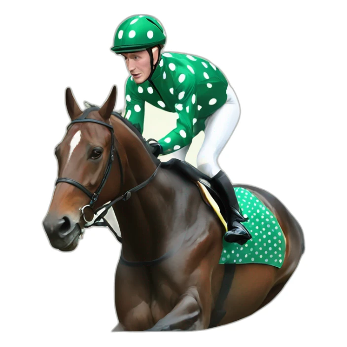 paul townend jockey dark green polka dot sticker