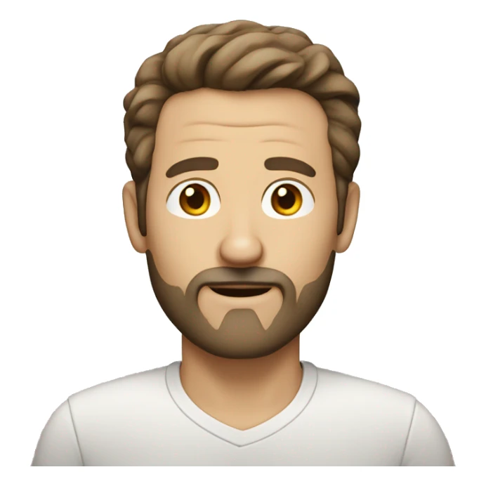 50 year old white man with brown hair and brown goatee sticker