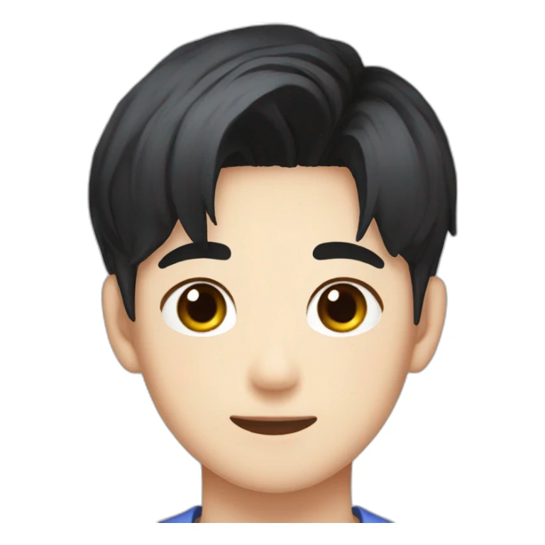 seventeen kim mingyu with super short black hair sticker