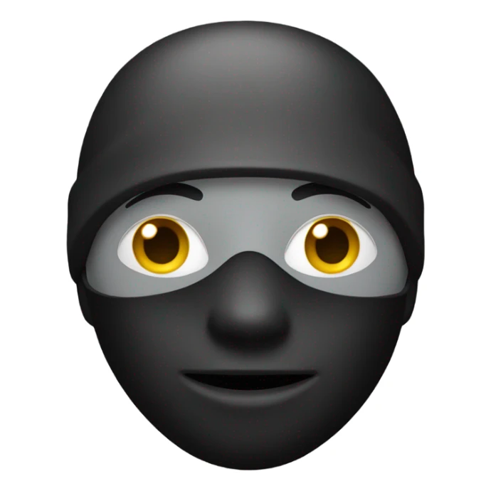 yn in ski mask make skin black sticker