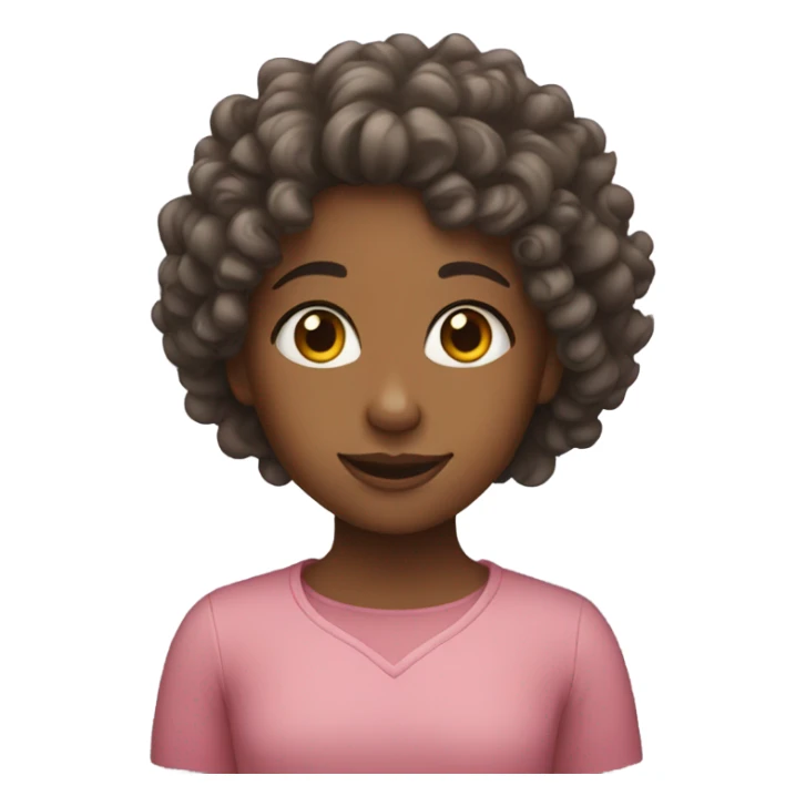 Girl curry haïr sticker