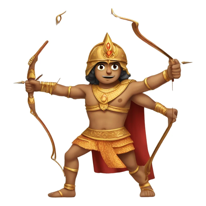 Karna from mahabharata with bow and arrow sticker